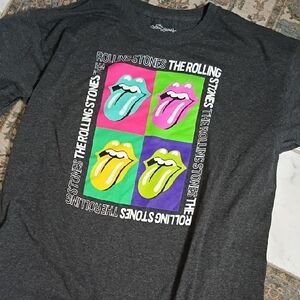 The Rolling Stones Charcoal Tee Large Sz Nwot